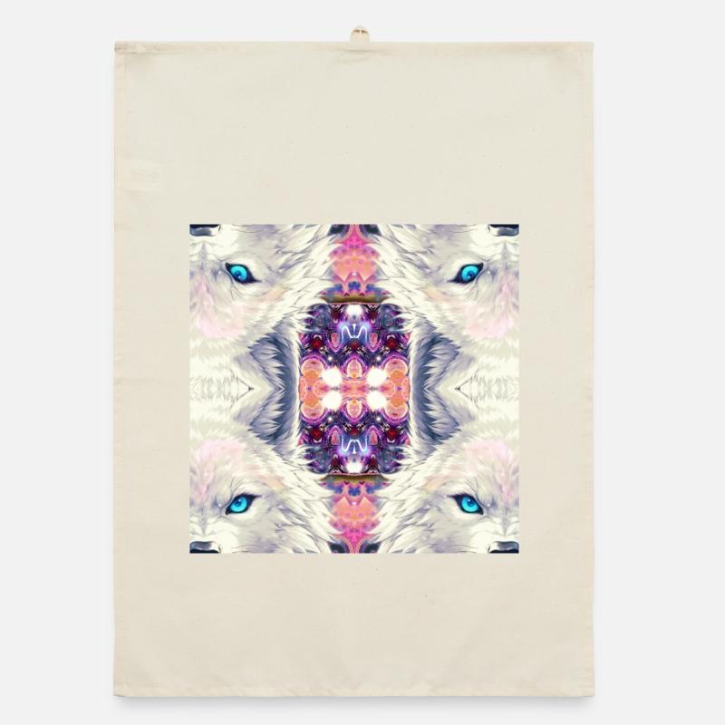 Arctic Wolves Kaleidoscope Organic dish towel