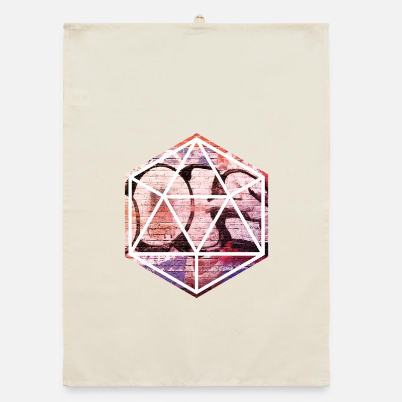 Geometric Graffiti Prism Organic dish towel
