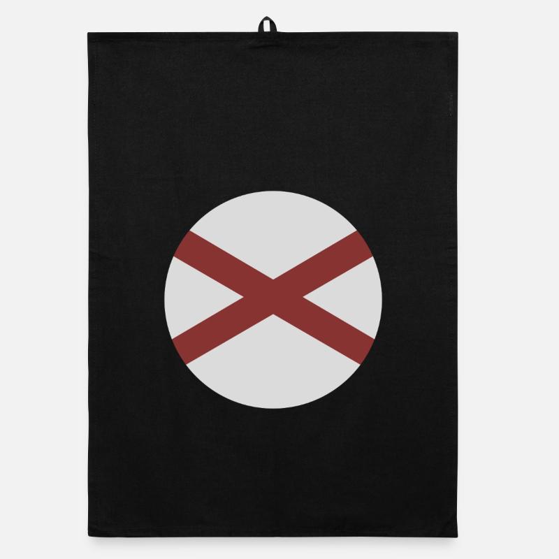 Drapeau rond de l’Alabama Torchon bio