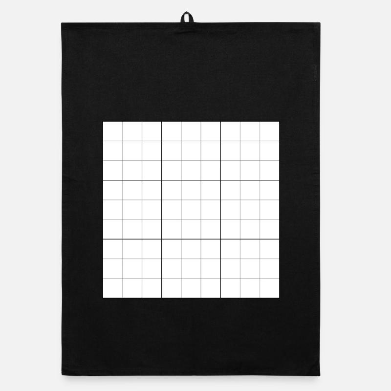 Sudoku blank grid Organic dish towel