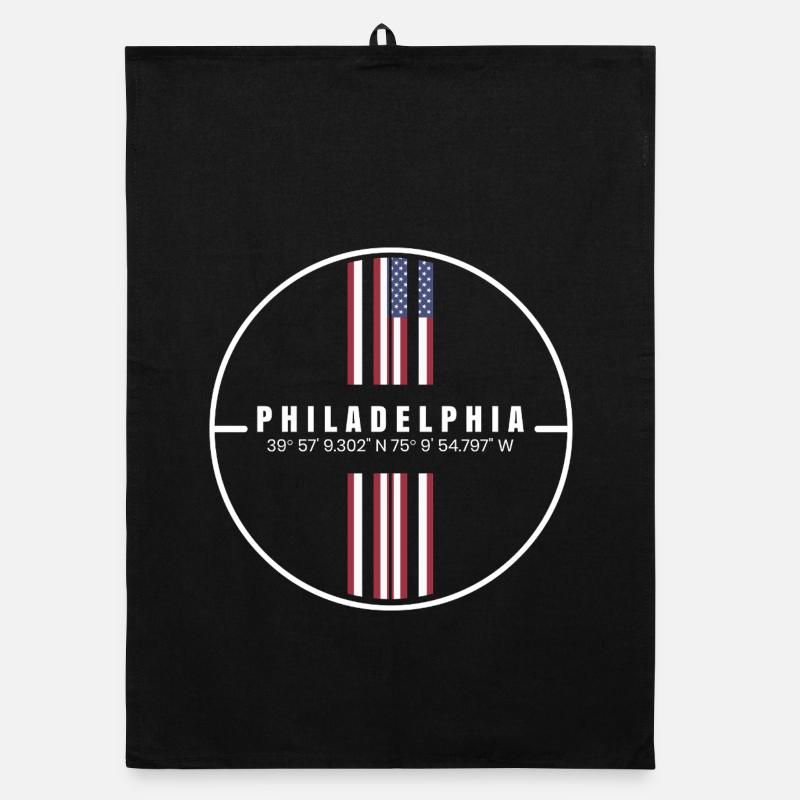 Philadelphia Coordinates Organic dish towel