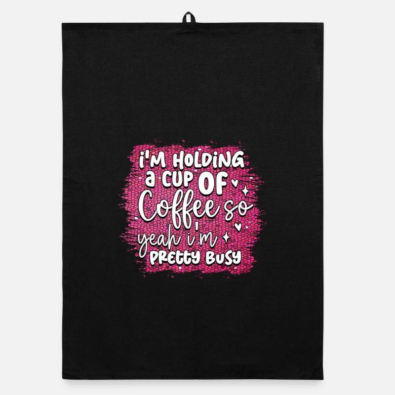 Café & Activité : Panneau de café mignon Torchon bio