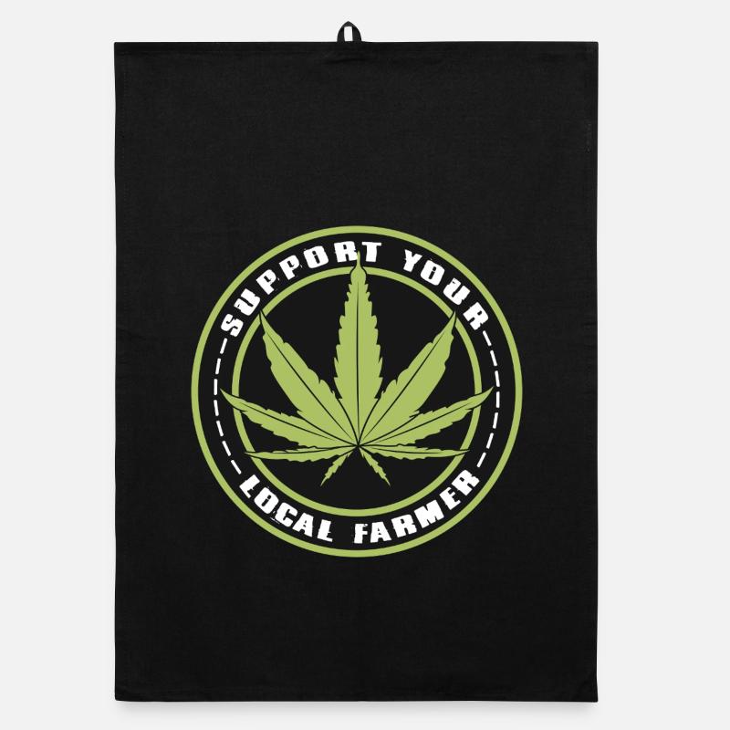 Support Your Local Farmer - Cannabis Hanf Outfit Organic Geschirrtuch