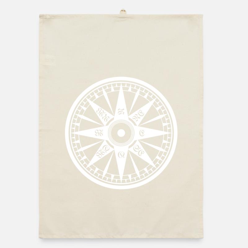Compass – Wind Rose, Ship's Compass Organic dish towel
