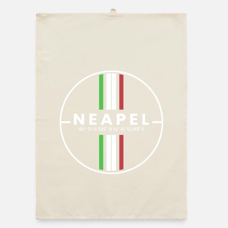 Naples Coordinates Organic dish towel
