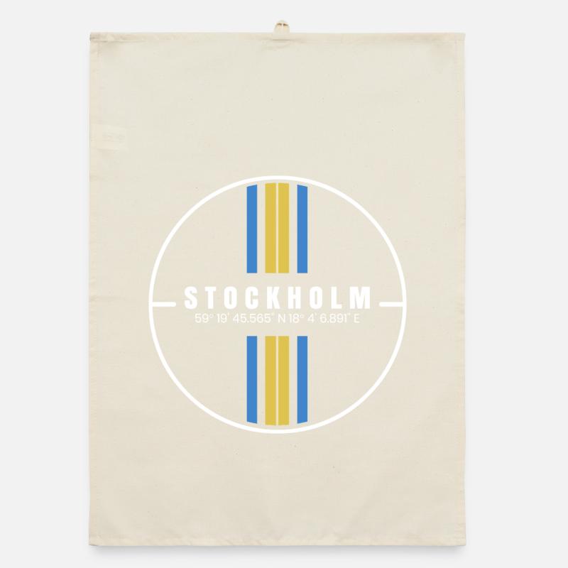 Stockholm Coordinates Organic dish towel