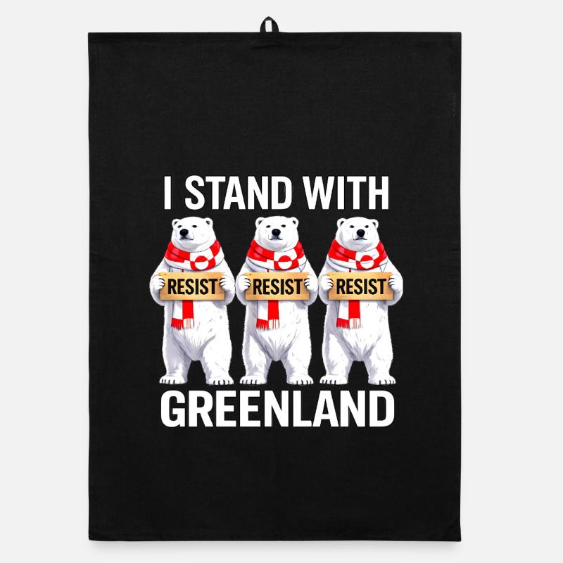 Grönlandisches Eisbären-Trio Organic Geschirrtuch