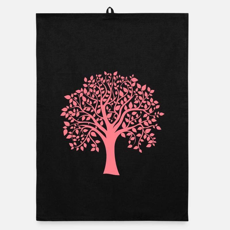 Icon Red Jumbo Tree Print Silhouette Organic dish towel