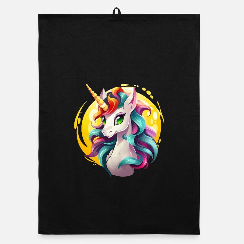 Licorne arc-en-ciel à Sonnencircle Torchon bio