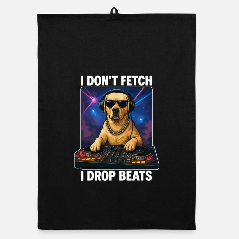 Labrador DJ: I Don't Fetch, I Drop Beats! Organic Geschirrtuch