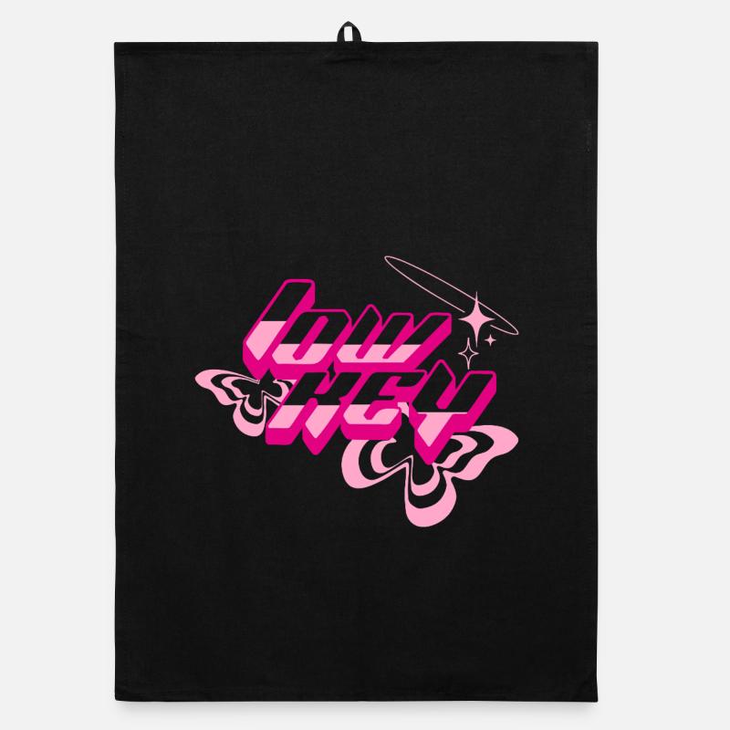 Glam Neon 80s Text Organic dish towel