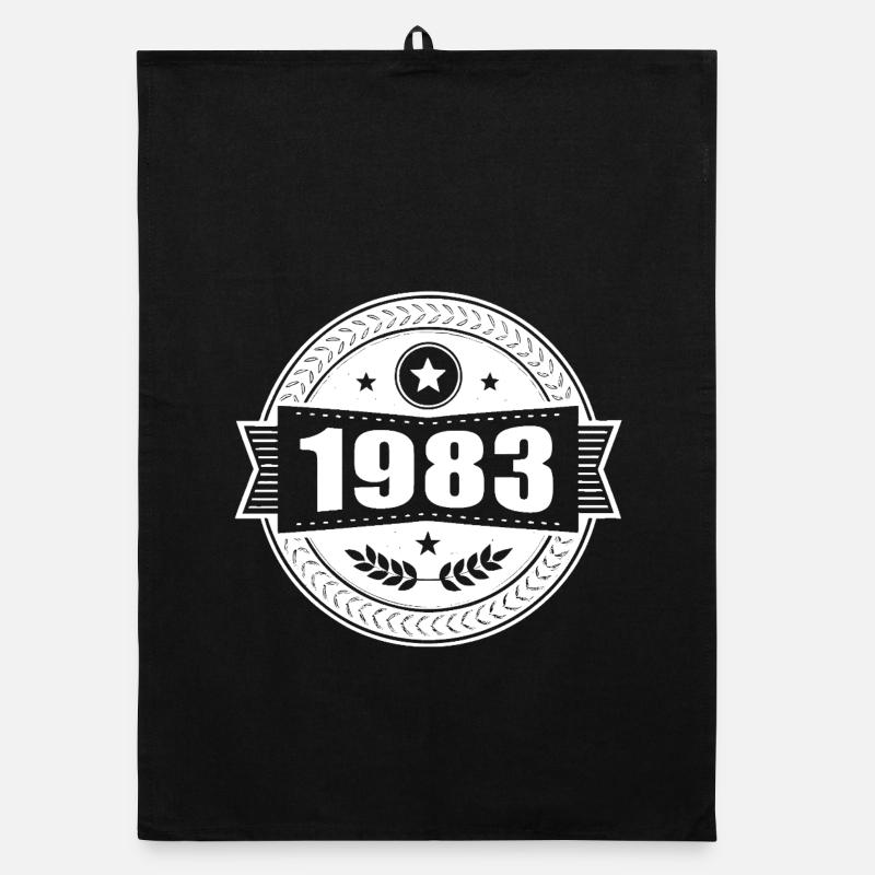 1983 Retro Badge  Organic Geschirrtuch