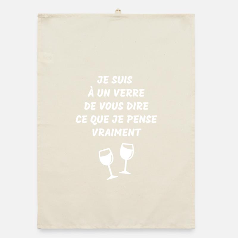 Weinglas, alkoholisch Organic Geschirrtuch