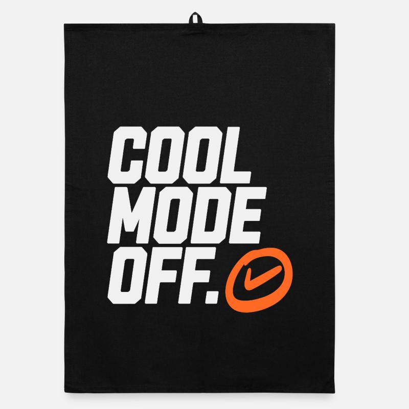 Cool mode from logo - Organic dish towel - black