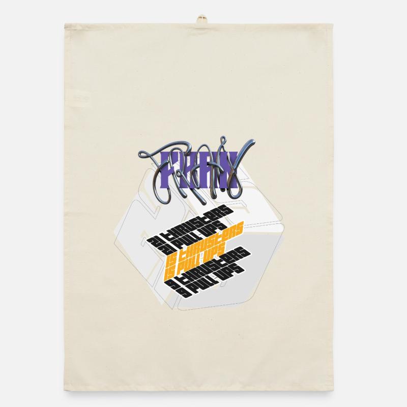 Fran Hero WOD Cross Training light graphic version Organic dish towel