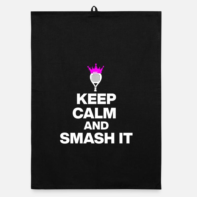 KEEP CALM AND SMASH IT, PADEL POWER, GESCHENK PINK Organic Geschirrtuch