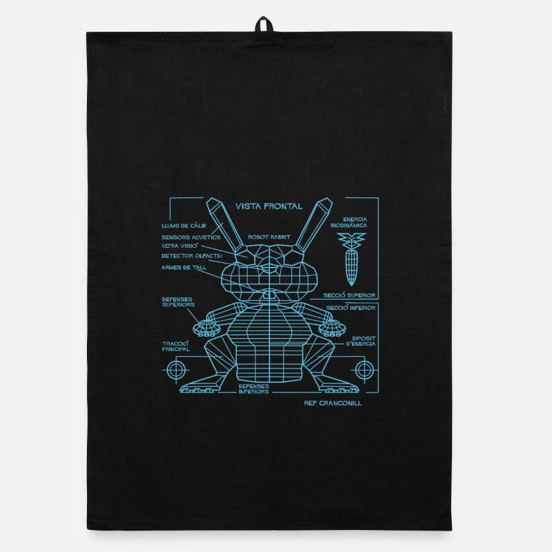 Robot Rabbit Organic dish towel