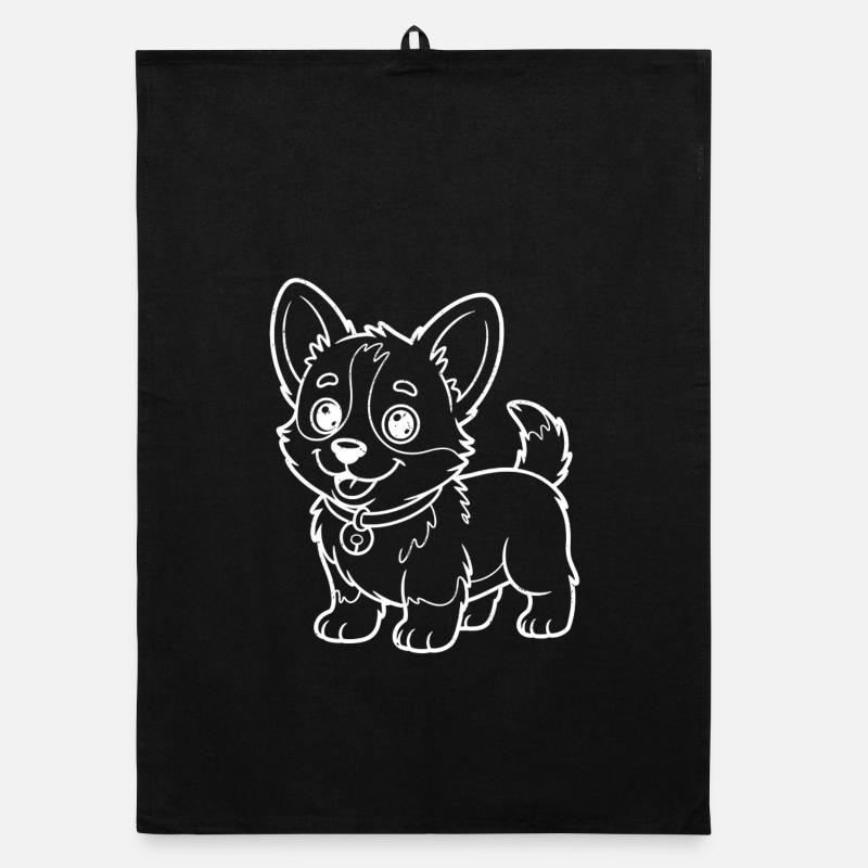 Sortilège de dessin de contours de chihuahua Torchon bio
