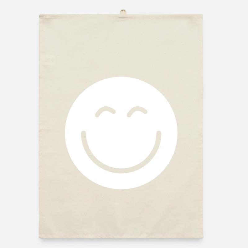 Smiley lächle gute Laune Organic Geschirrtuch
