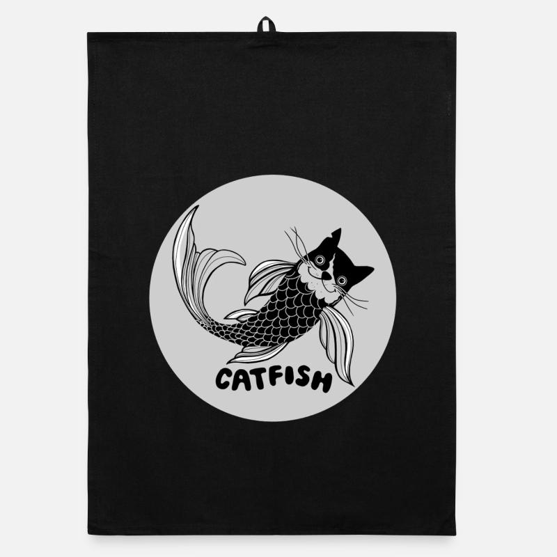 Typ-o-Cat #74 CATfish Organic Geschirrtuch