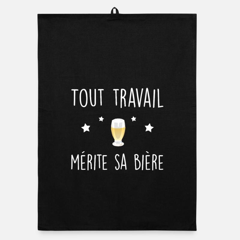 Every job deserves its beer Organic dish towel