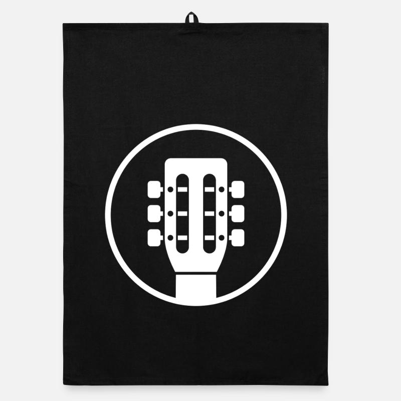 Gitarrenkopf-Emblem Organic Geschirrtuch