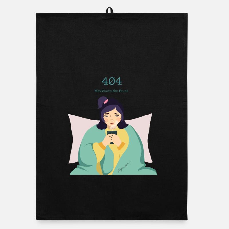 404 Motivation fehlt Organic Geschirrtuch