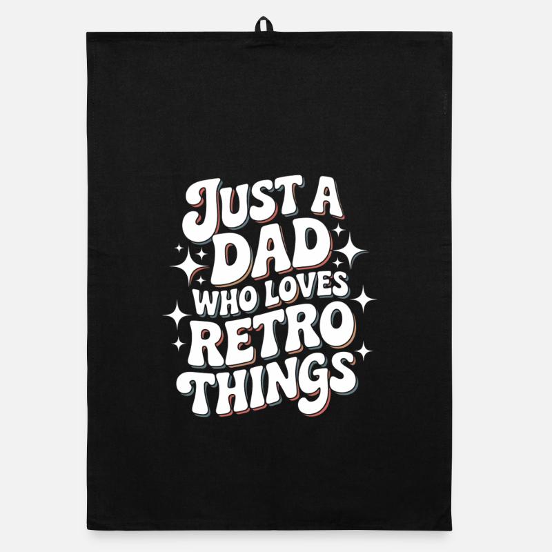 Retro Dad Love Retro Things Organic dish towel