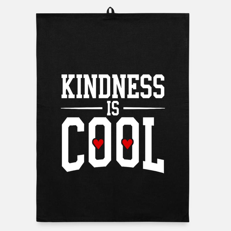 Kindness is Cool Statement mit Herz Symbolen Organic Geschirrtuch