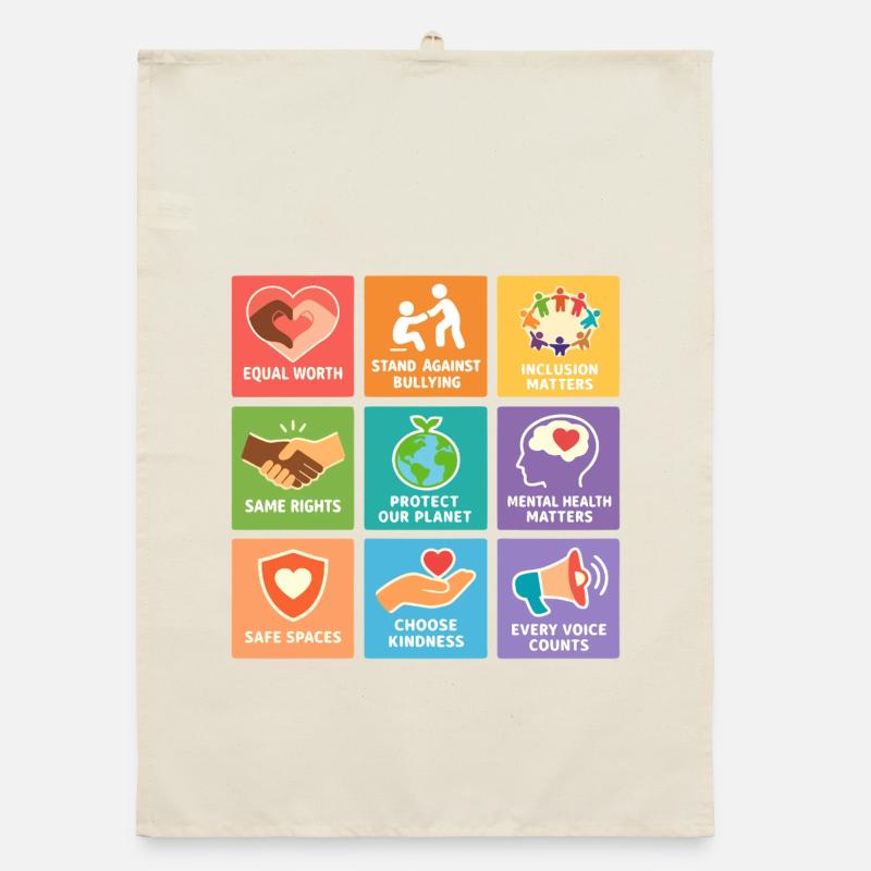 Human Rights Equality Inclusion Statement Organic dish towel