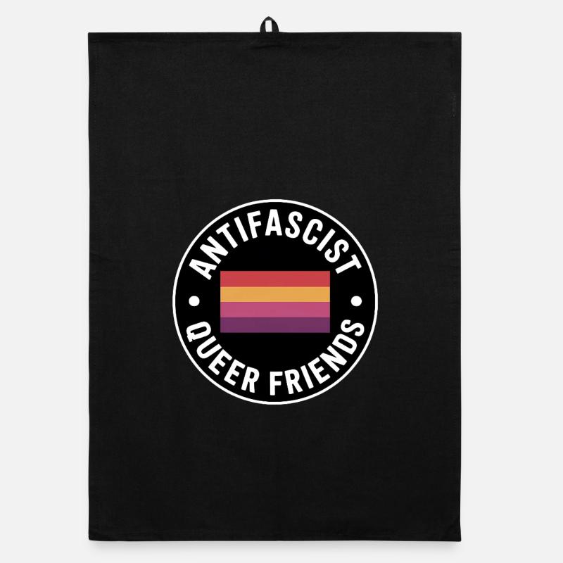 Antifascist Queer Friends - Antifa Merch Organic dish towel