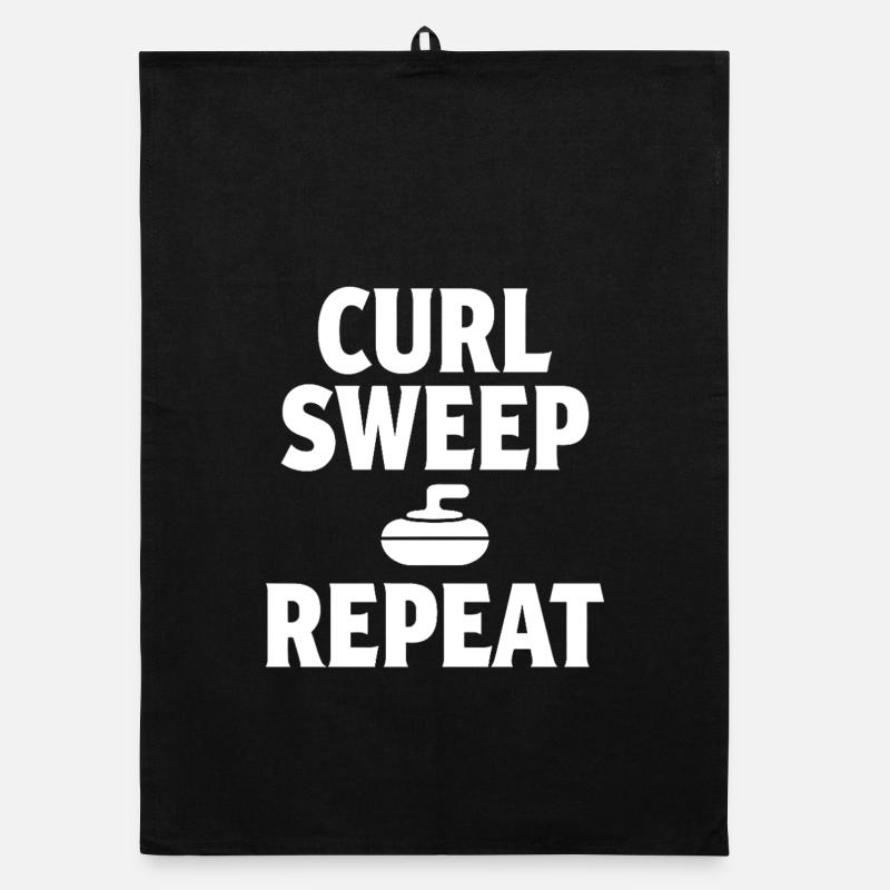 Curl Sweep Repeat Curling Sport Eissport Organic dish towel
