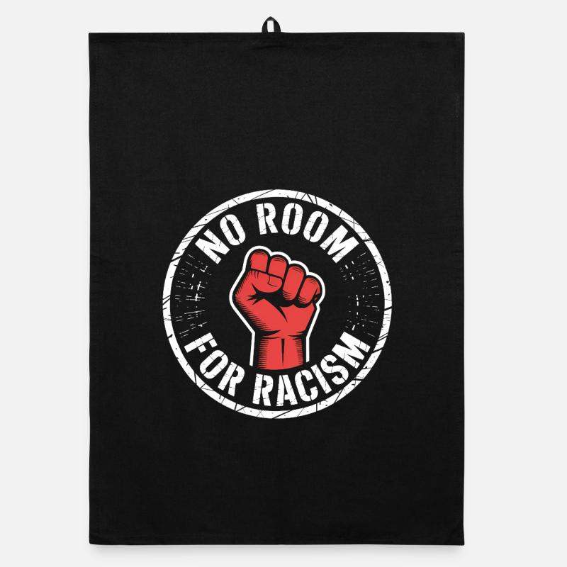 Pas de place pour le racisme - Antifa Merch Torchon bio