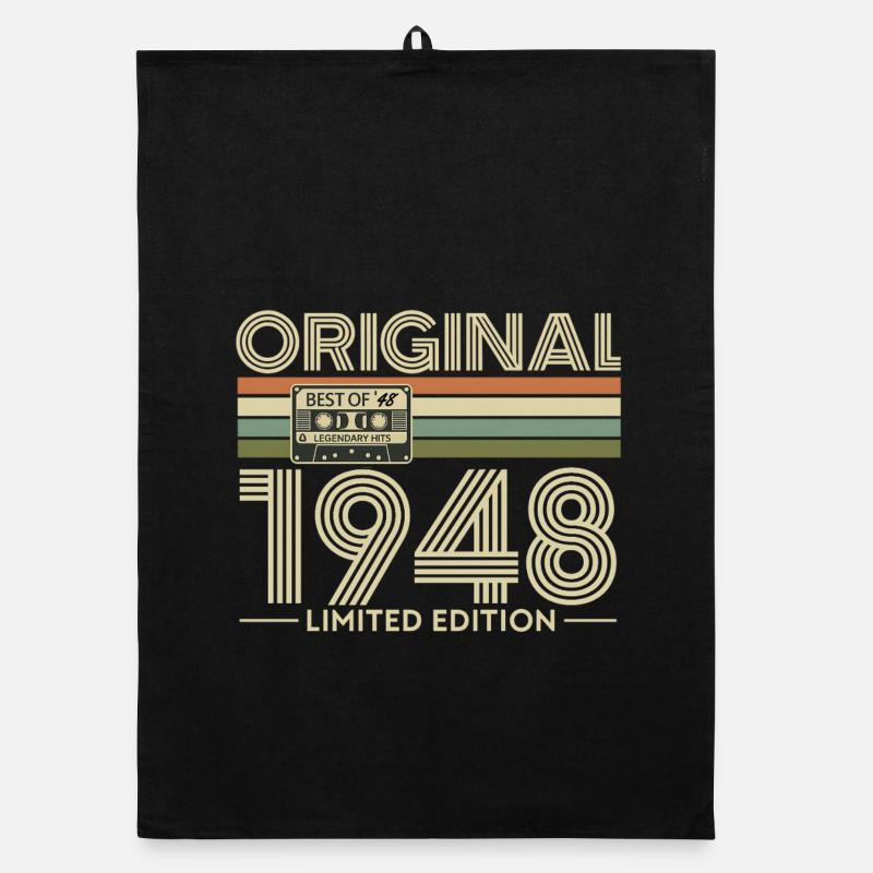 Original 1948 Retro Cassette Tee Organic dish towel