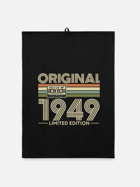 Original 1949 Édition Limitée Retro - Torchon bio - noir - Devant