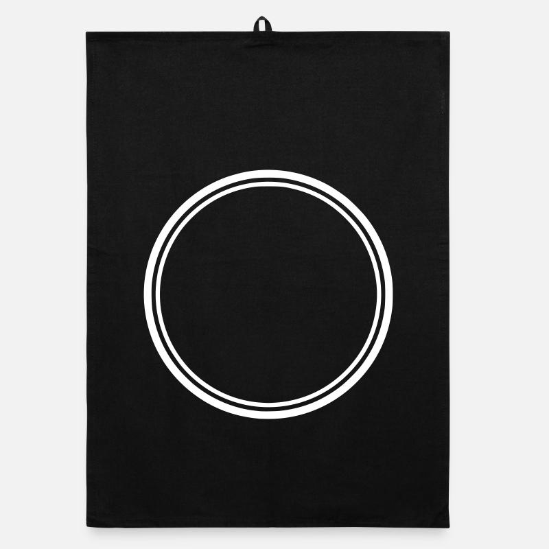 Kreis Rahmen Outline Logo Organic Geschirrtuch