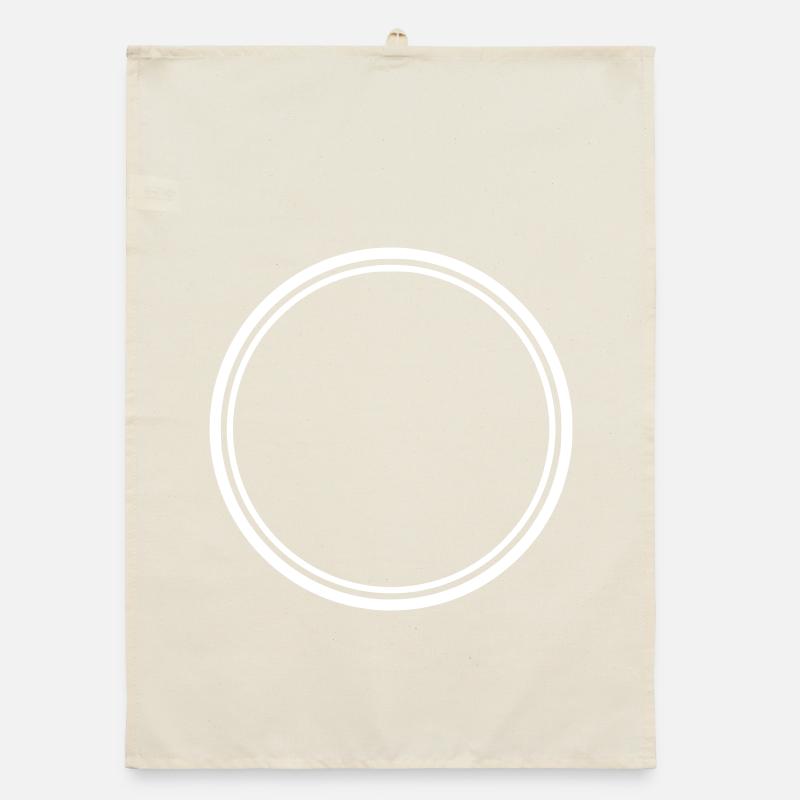 Circle Frame Outline Logo Organic dish towel