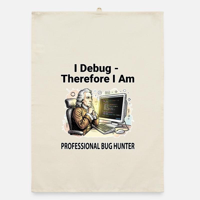 Ich debugge daher bin ich: Pro Bug Hunter – dunkler BG Organic Geschirrtuch