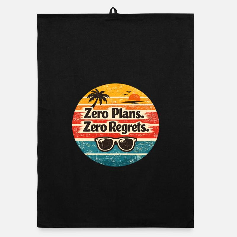 Strandvibes – Zero Plans Zero Regrets Organic Geschirrtuch