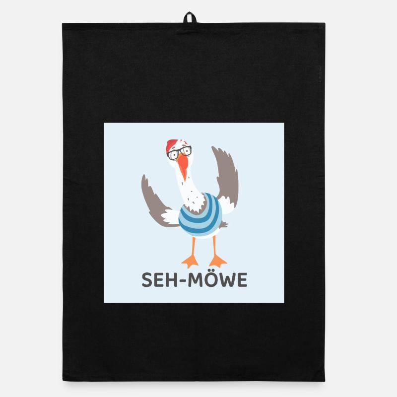 SEH-MÖWE – Mouette drôle Torchon bio