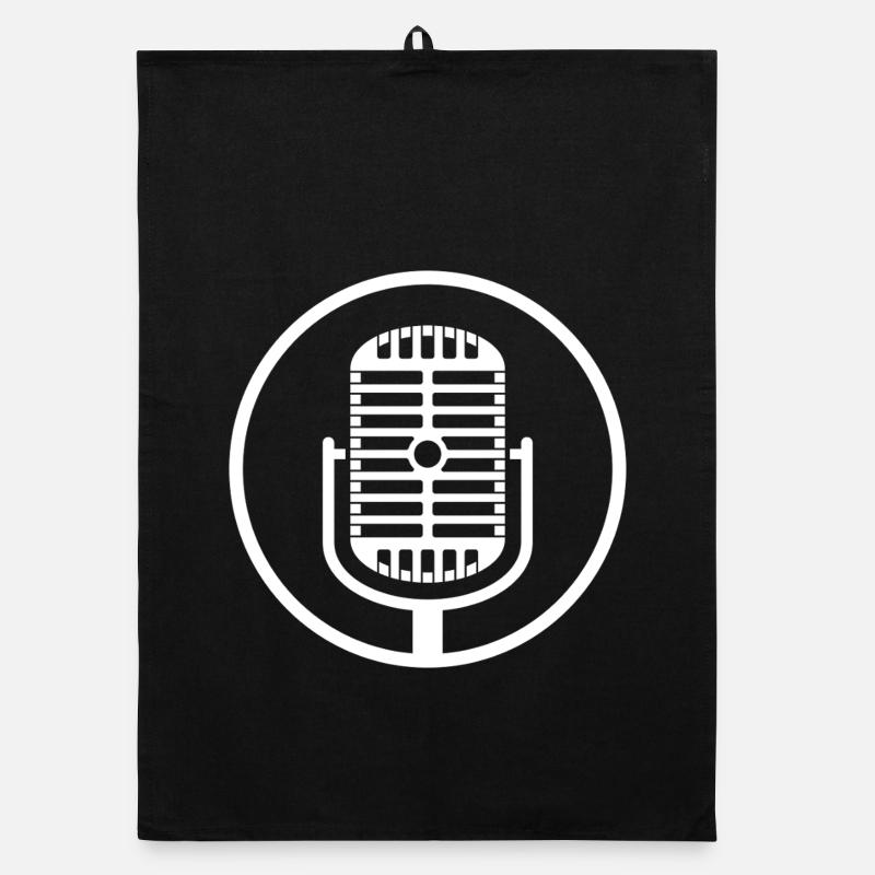 Emblème de microphone vintage Torchon bio