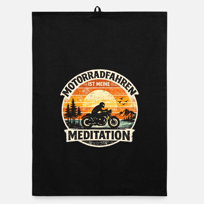 Coucher de soleil de méditation à moto Torchon bio