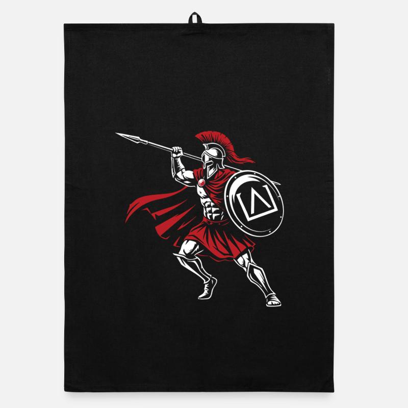 Spartan Spear Attack Mascot Spartan Spear Organic dish towel