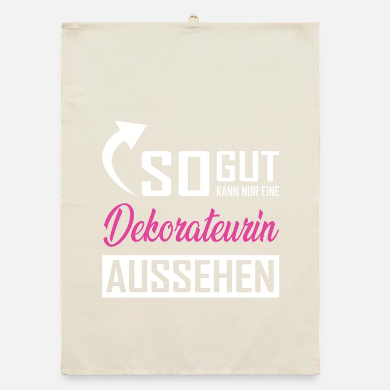 Only a decorator can look so good Organic dish towel