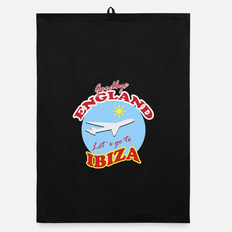 Goodbye England Let´s go to Ibiza  Organic dish towel