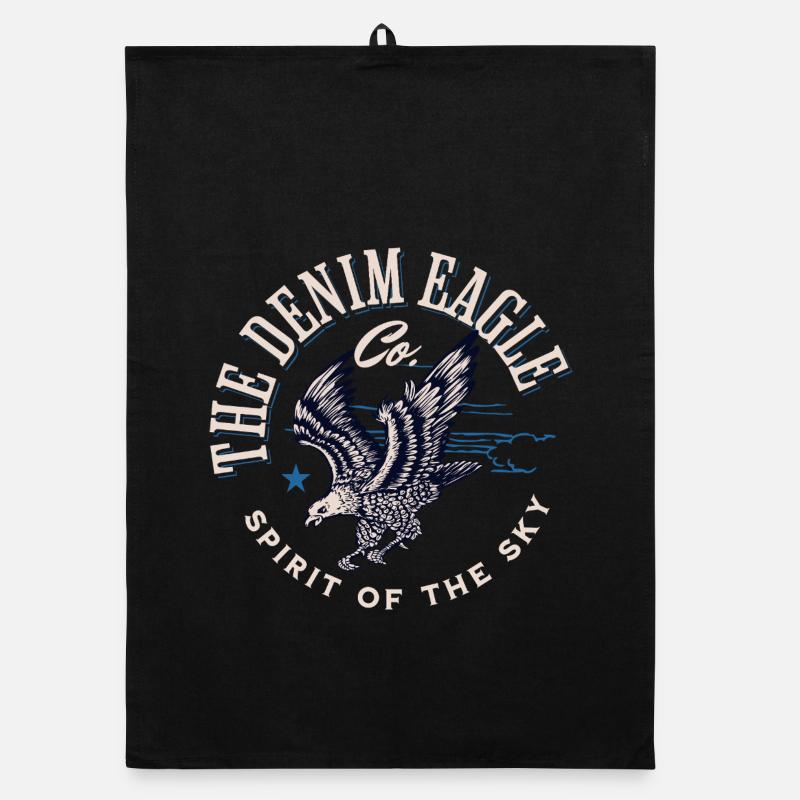 Denim-Adler Geist des Himmels Organic Geschirrtuch