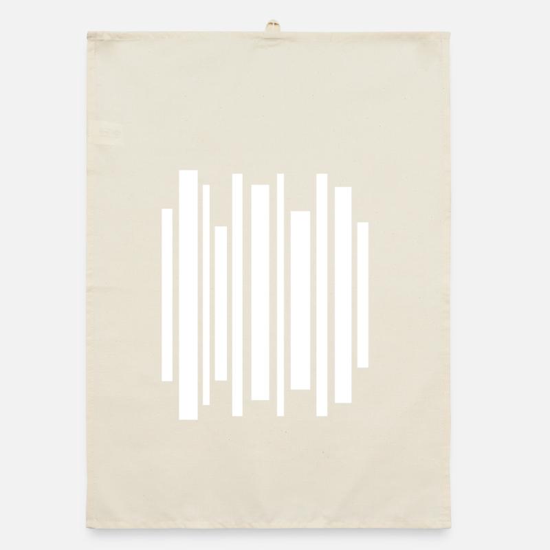Minimal Stripes Barcode Mosaic Organic dish towel