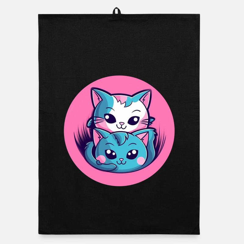 Kitten Hug Duo Organic dish towel