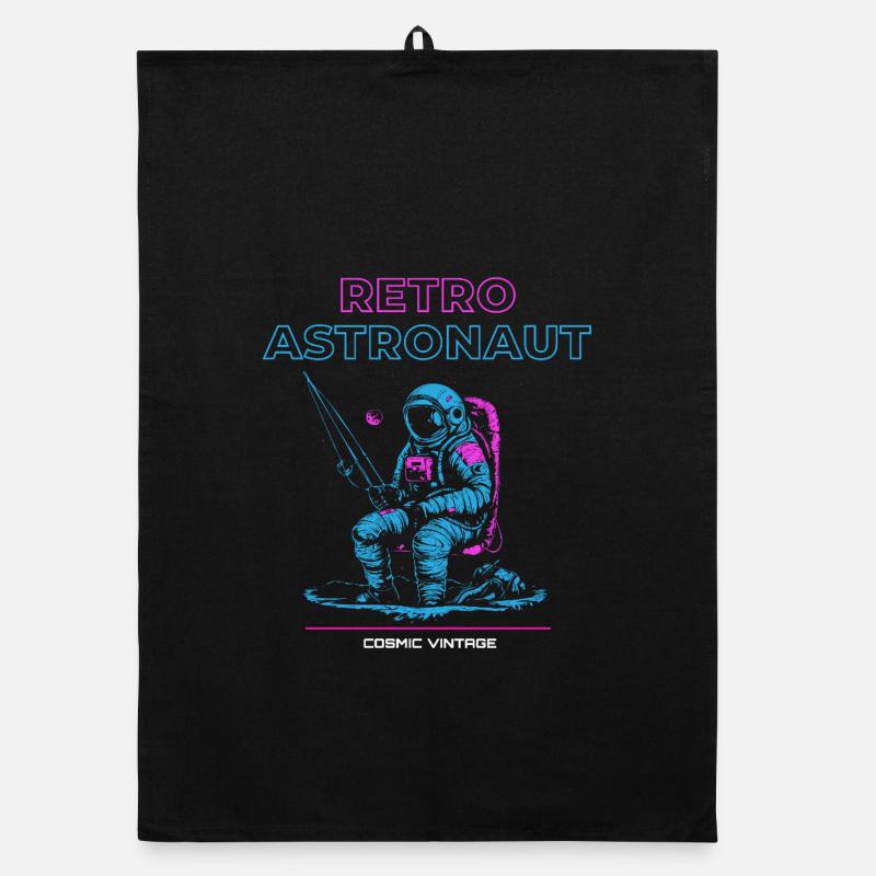 Astronaute rétro Torchon bio