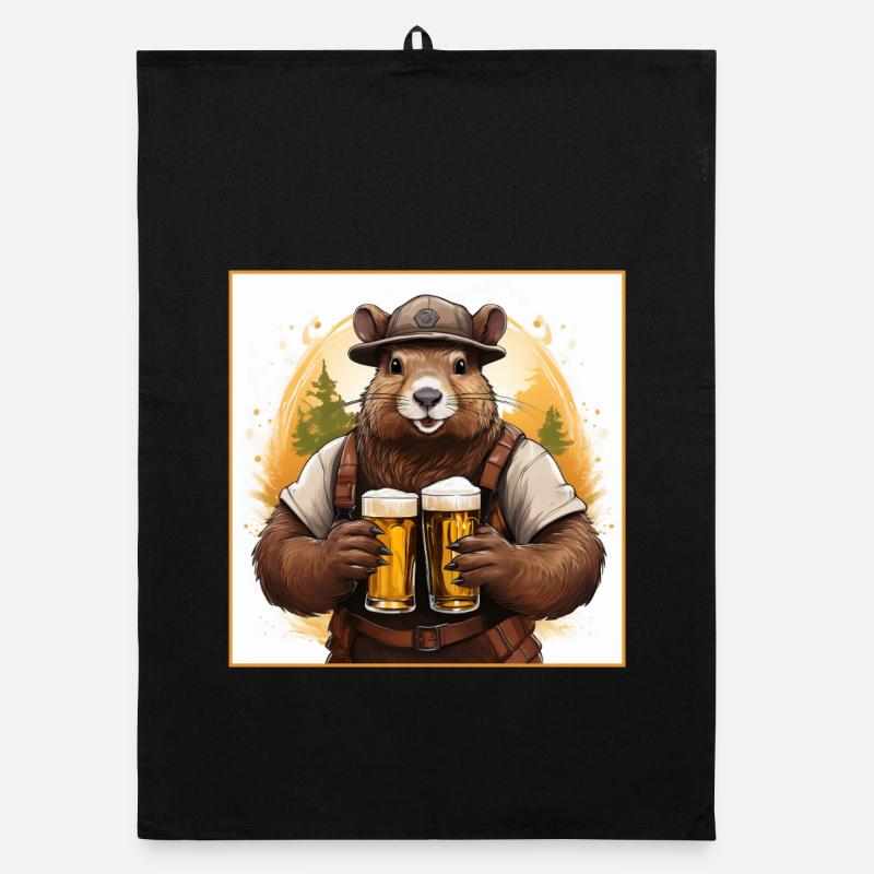 Biber mit Bier Organic Geschirrtuch